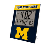 University of Michigan Wolverines Personalized Color Block Wall Clock