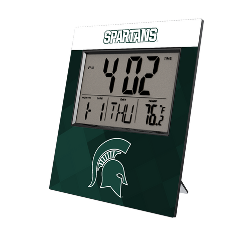 Michigan State Spartans Color Block Wall Clock-0