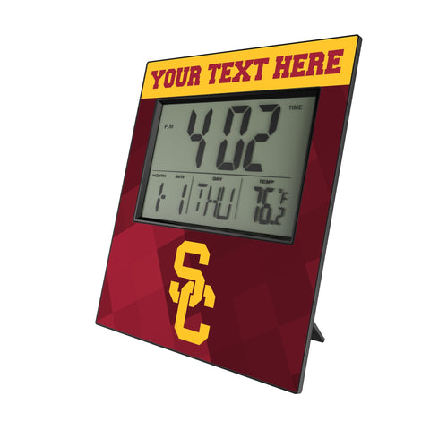 University of Southern California Trojans Personalized Color Block Wall Clock