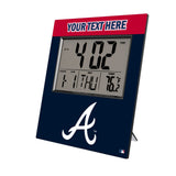 Atlanta Braves Personalized Color Block Wall Clock