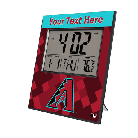Arizona Diamondbacks Personalized Color Block Wall Clock