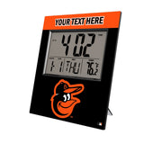 Baltimore Orioles Personalized Color Block Wall Clock