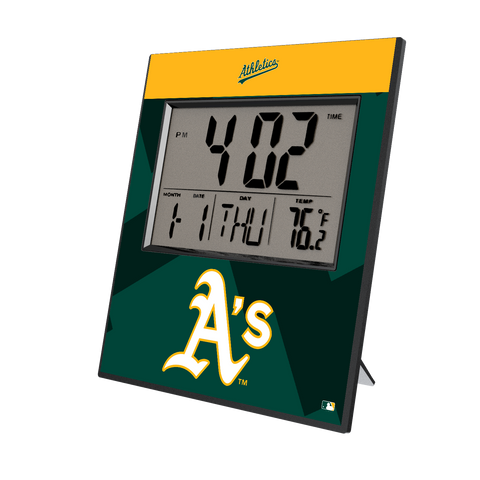 Oakland Athletics Color Block Wall Clock-0