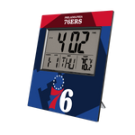 Philadelphia 76ers Color Block Wall Clock-0