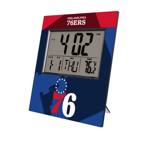 Philadelphia 76ers Color Block Wall Clock-0