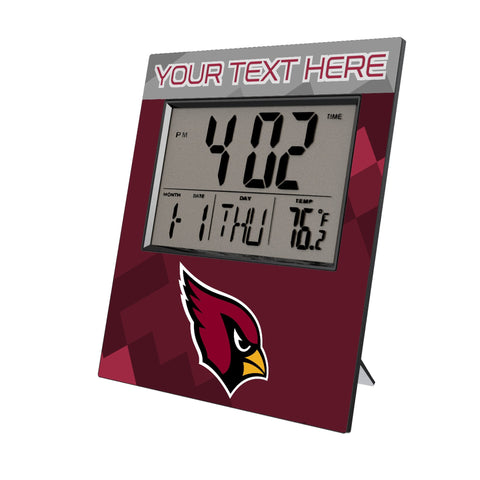 Arizona Cardinals Personalized Color Block Wall Clock