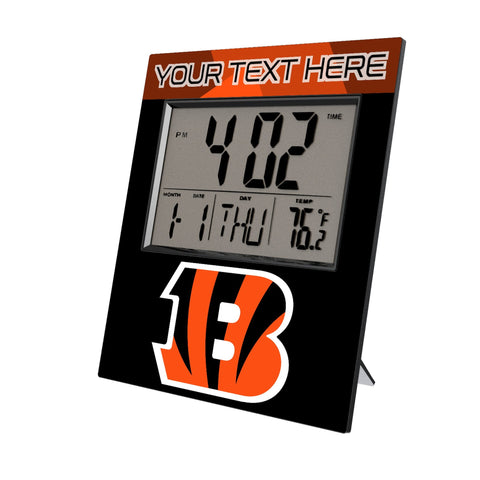 Cincinnati Bengals Personalized Color Block Wall Clock