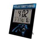 Carolina Panthers Personalized Color Block Wall Clock