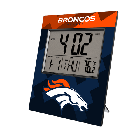 Denver Broncos Color Block Wall Clock-0