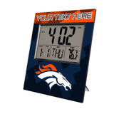 Denver Broncos Personalized Color Block Wall Clock