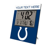Indianapolis Colts Personalized Color Block Wall Clock