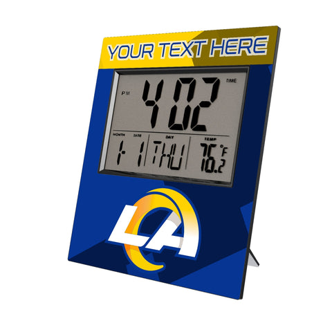 Los Angeles Rams Personalized Color Block Wall Clock