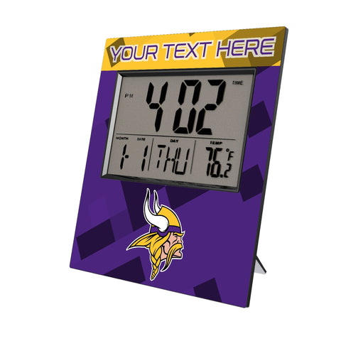 Minnesota Vikings Personalized Color Block Wall Clock