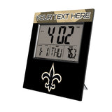 New Orleans Saints Personalized Color Block Wall Clock