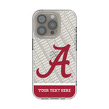 University of Alabama Crimson Tide Script A Personalized EndZone Plus Clear Phone Case for Apple iPhone