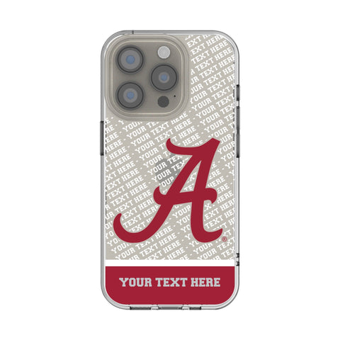 University of Alabama Crimson Tide Script A Personalized EndZone Plus Clear Phone Case for Apple iPhone