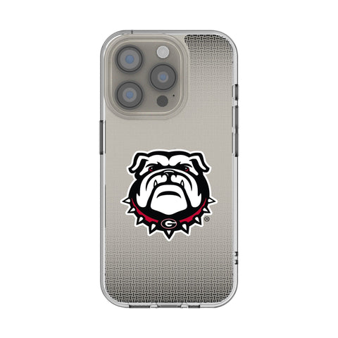 University of Georgia Bulldogs Uga Linen Clear Phone Case for Apple iPhone
