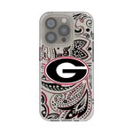 University of Georgia Bulldogs Paisley Clear Phone Case for Apple iPhone