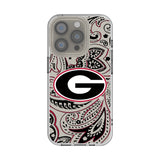 University of Georgia Bulldogs Paisley Clear Phone Case for Apple iPhone