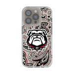 University of Georgia Bulldogs Uga Paisley Clear Phone Case for Apple iPhone