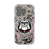 University of Georgia Bulldogs Uga Paisley Clear Phone Case for Apple iPhone