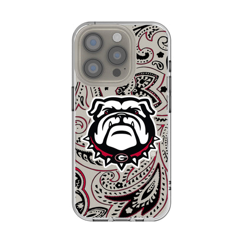 University of Georgia Bulldogs Uga Paisley Clear Phone Case for Apple iPhone
