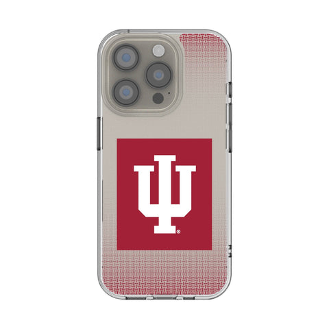 Indiana University Hoosiers Linen Clear Phone Case for Apple iPhone