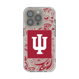 Indiana University Hoosiers Paisley Clear Phone Case for Apple iPhone