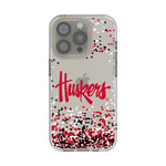 University of Nebraska Huskers Confetti Clear Phone Case