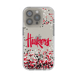 University of Nebraska Huskers Confetti Clear Phone Case