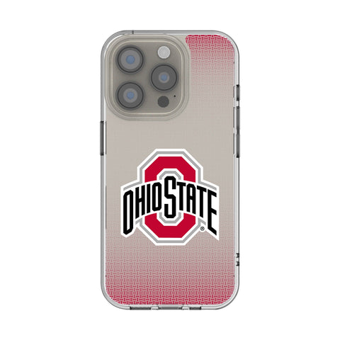 Ohio State University Buckeyes Linen Clear Phone Case for Apple iPhone