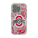 Ohio State University Buckeyes Paisley Clear Phone Case for Apple iPhone