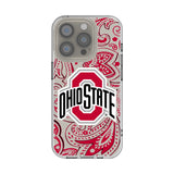 Ohio State University Buckeyes Paisley Clear Phone Case for Apple iPhone