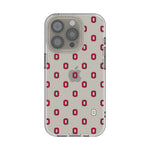 Ohio State University Buckeyes Fashion Pattern Clear Phone Case for Apple iPhone