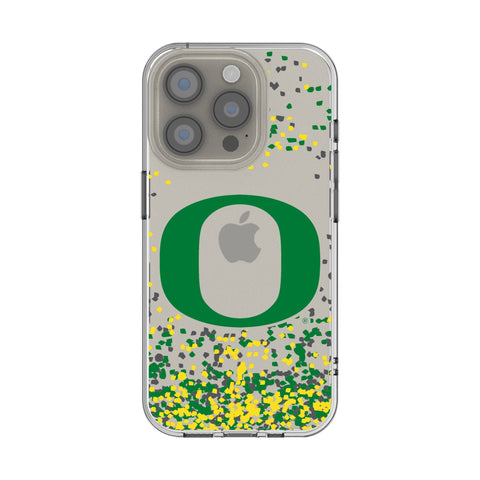 University of Oregon Ducks Confetti Clear Phone Case for Apple iPhone