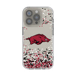 University of Arkansas Fayetteville Razorbacks Confetti Clear Phone Case for Apple iPhone