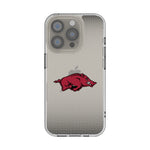 University of Arkansas Fayetteville Razorbacks Linen Clear Phone Case for Apple iPhone