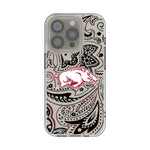 University of Arkansas Fayetteville Razorbacks Paisley Clear Phone Case for Apple iPhone