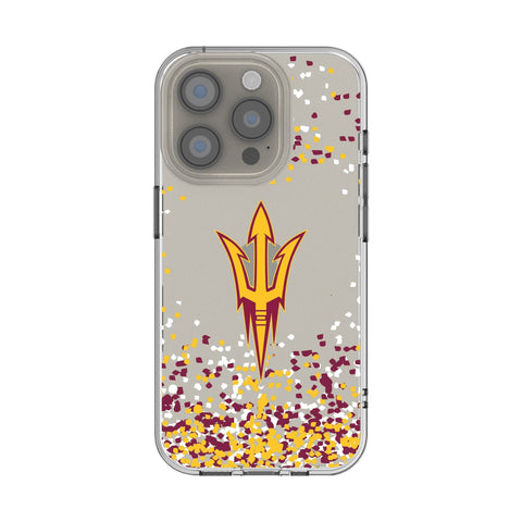 Arizona State University Sun Devils Confetti Clear Phone Case for Apple iPhone