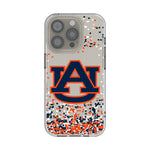 University of Auburn Tigers Confetti Clear Phone Case for Apple iPhone