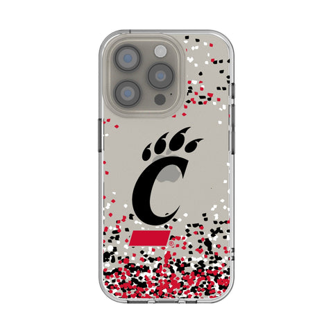 University of Cincinnati Bearcats Confetti Clear Phone Case for Apple iPhone