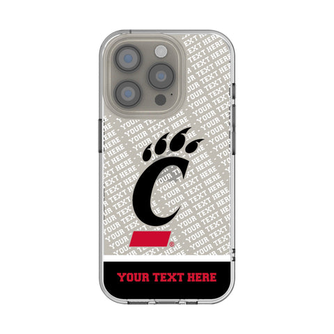 University of Cincinnati Bearcats Personalized EndZone Plus Clear Phone Case for Apple iPhone