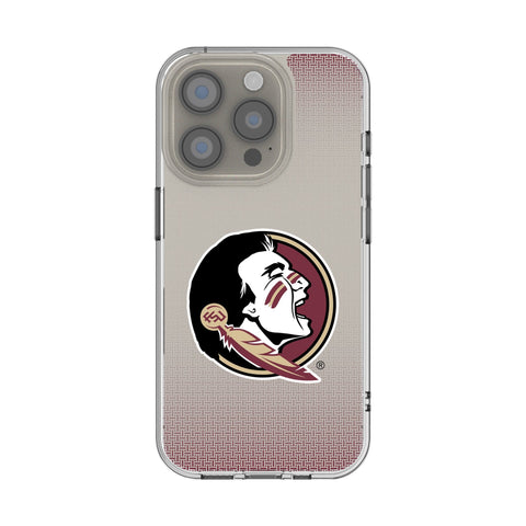 Florida State University Seminoles Linen Clear Phone Case for Apple iPhone