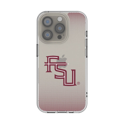 Florida State University Seminoles Athletic Wordmark Linen Clear Phone Case for Apple iPhone
