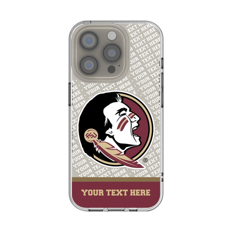 Florida State University Seminoles Personalized EndZone Plus Clear Phone Case for Apple iPhone