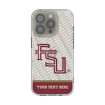 Florida State University Seminoles Athletic Wordmark Personalized EndZone Plus Clear Phone Case for Apple iPhone