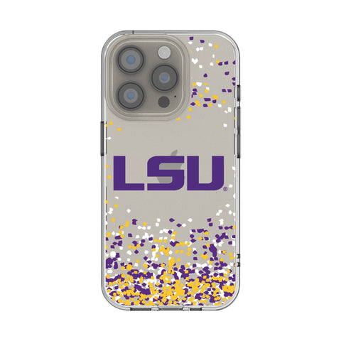 Louisiana State University Tigers Confetti Clear Phone Case for Apple iPhone