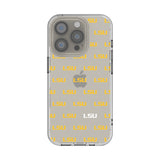Louisiana State University Tigers Fashion Pattern Clear Phone Case for Apple iPhone