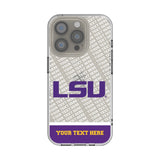 Louisiana State University Tigers Personalized EndZone Plus Clear Phone Case for Apple iPhone