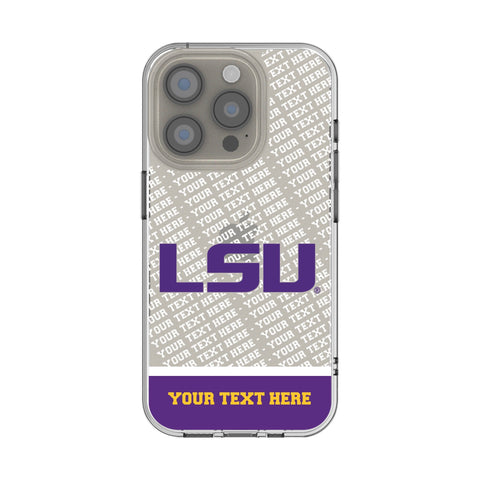 Louisiana State University Tigers Personalized EndZone Plus Clear Phone Case for Apple iPhone